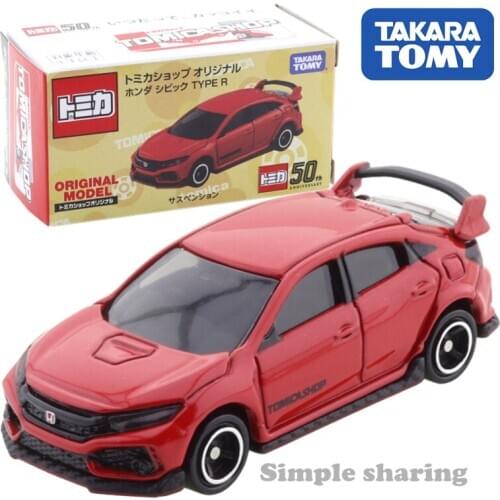 Takara Tomy Tomica Shop Original Honda Civic TYPE R Red Car Hot Pop Kids Toys Motor Vehicle Diecast Metal Model