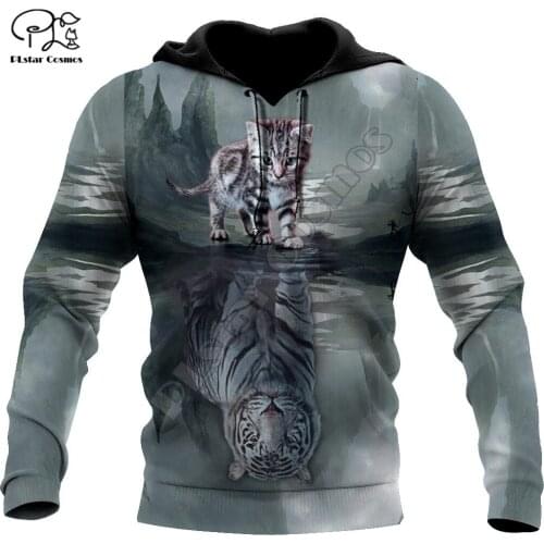 PLstar Cosmos Beautiful Tiger 3D Printed Animal Hoodies Sweatshirts Zip Hooded For Men And Women Casual Streetwear Style-T23