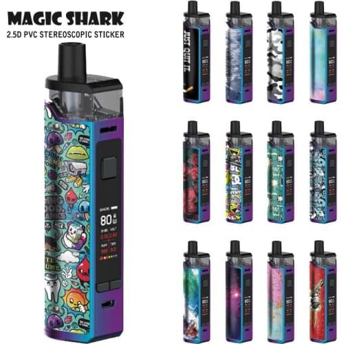 Magic Shark 2.5D Stereo Ultra Thin Flower Skull Military Painting Tape Case Smart Skin Sticker Film for RPM80 Pro RPM 80 Pro
