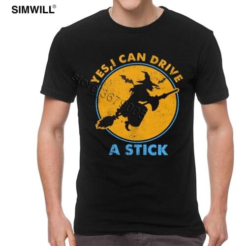 Funny Halloween Witch T Shirt Men Vintage Graphic Cotton Allhallowtide Trick T-Shirt Crew Neck Summer Tee Big Size Dropshipping