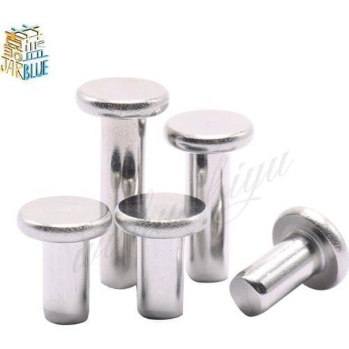Free Shipping 50Pcs 20Pcs 10Pcs M4 M5 M6 Length Stainless Steel Rivets Flat Head Solid Percussion Rivet Gb109
