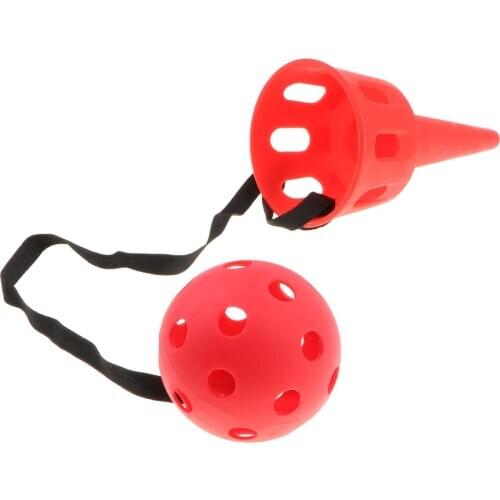 1 Piece Scoop Ball Toy Scoop Toss Set, Classic Game for Kids & Adults, Throw and Catch Outdoor Game - Red
