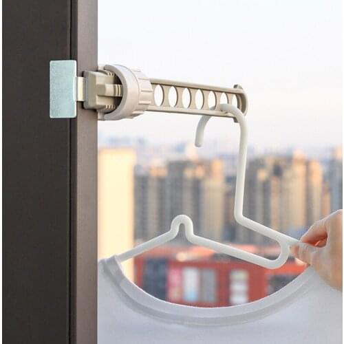 1PC 8 Holes Hanging Rack Portable Travel Indoor Window Drying Shelf Space Saver Window Frame Clips Hanger Holder Drying Rack