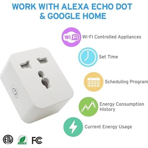 10/16A 2.4GHz WiFi Smart Timing Socket Smart Home Automation Modules US Smart Plug Smart Life App Control With Alexa Google