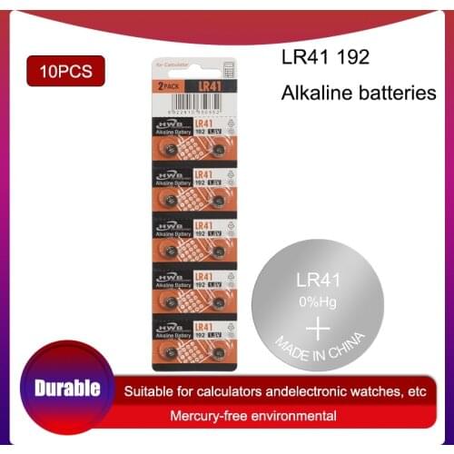 10pcs LR41 Button AG3 G3A L736 192 392A Zn/MnO2 1.5V Cell Batteries for Maxell 100% Original SR41 Lithium Coin Batteries