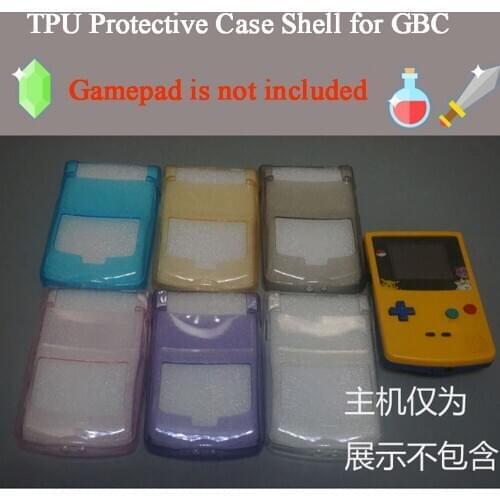 10 pcs Transparent TPU Gamepad Protective Case For GBC Console Shell Protection Clear Case Cover for Gameboy Color Accessories