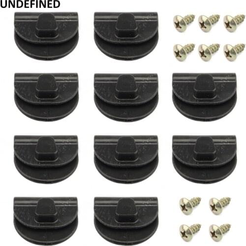 10 Pcs Battery Cover Clips Black Left Side Clips Mount For Harley Sportster XL883 XL1200 Forty Eight 48 Seventy Two 72 2004-2018