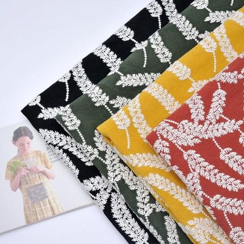 50cm * 140cm / piece, Cartoon Rice Embroidery Hemp Cloth,Clothing,Bags,Dolls,Tablecloth,Curtain Fabric, DIY Handmade Materials