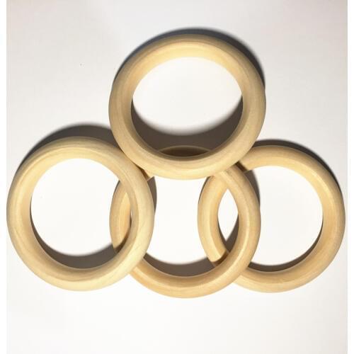 50cm 50Pcs/Lot Wooden Circles Rings Beads Unfinished Natural Woods Ring Pacifier Clip & Jewelry