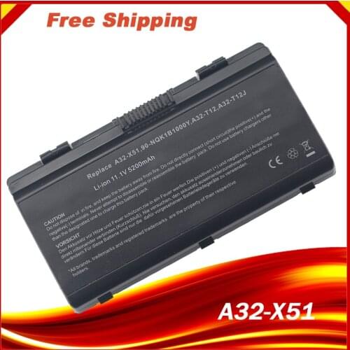 6 Cells X51L X51R X51RL Laptop Battery For Asus A32-X51 90-NQK1B1000Y A32-T12 T12Fg T12Ug X51C X51H