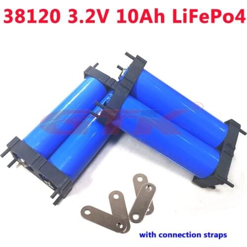 GTK 38120 lifepo4 3.2v 10Ah energy storage batteries 30A discharge for diy 12v 24v 36v 10Ah battery pack + holder connector