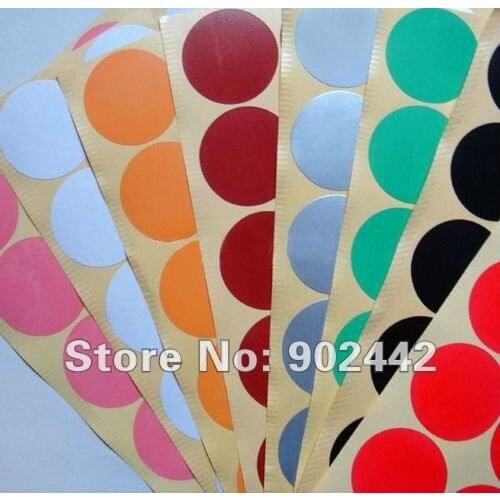 Free shipping 1080pcs/lot Colorful Paper Sticker Circle Labels 32 mm Round Paper Seal Stickers