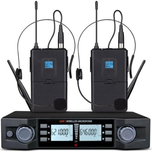 Wireless Microphone System Professional UHF Automatic Handheld microphone Frequency Adjustable 100M receive 2100a