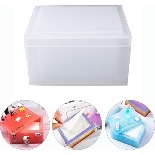DIY Tissue Box Crystal Epoxy Mould Daily Necessities Paper Car Tissues Case Silicone Mold Home Decor