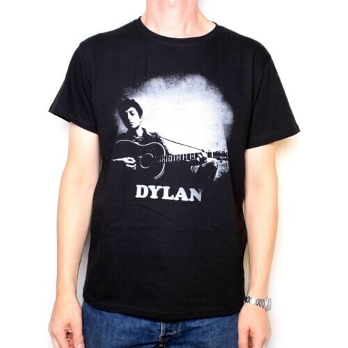 Bob Dylan T Shirt - Early Acoustic Portrait 100% Official Folk Byrds Donovan Tops Male T shirt Men