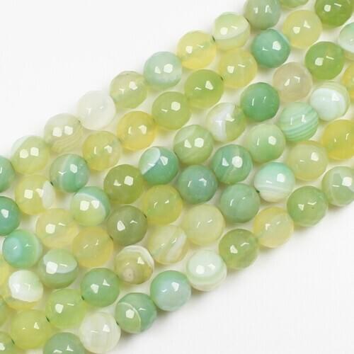 Faceted Light Green Agate 6-12mm 15inch per strand, For DIY Necklace Bracelat Jewelry Making
