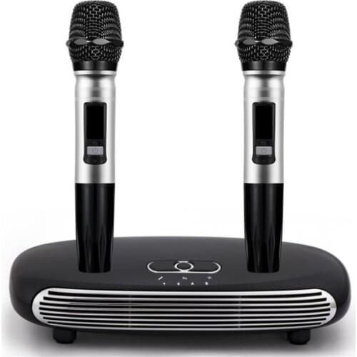 K8 Optical Bluetooth V5.0 Wireless Dual Microphone ARC Family Home Echo System Singing Karaoke Machine Box K-Song Player 30M Far