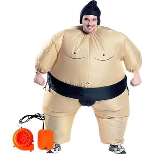 Sumo Wrestler Costume Inflatable Suit Blow Up Outfit Cosplay Party Dress for Kid and Adult Dropship
