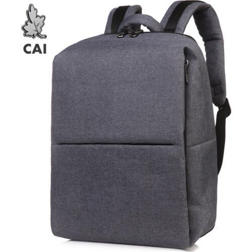 Cai Men College Bag Large Travel Laptop Backpack fit for 15-17 Inch Laptop Waterproof Rucksack Male School Book Bags