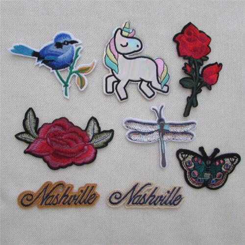 Different style mixture cartoon Patch Computer Embroidery Hand Sewing Ironing Sticker On Cloth Garment Hat Bag Accessories