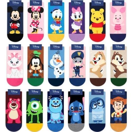 Disney Mickey Minnie Cute Cartoon Socks Boy Girl Kids Cotton Socks Summer Spring Mesh Sport Socks Home Office Socks Child Gifts