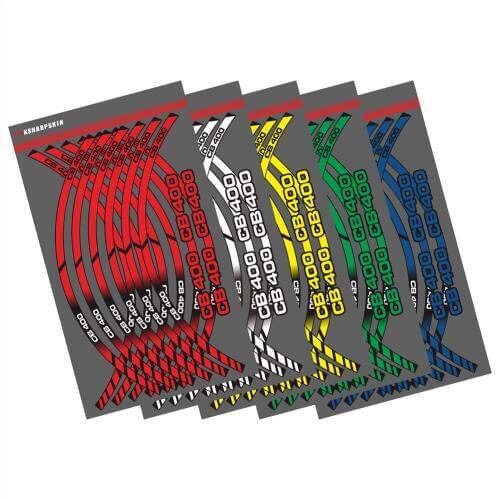 NEW Motorcycle sticker waterproof decal tire reflective sticker rim decoration 12X stripe sticker for HONDA CB400 cb 400