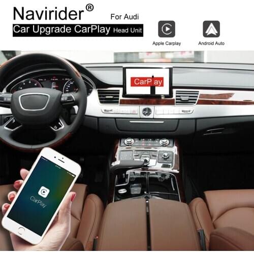 Car Upgrade Audio Video System Airplay Wireless Carplay Andriod Auto For AUDI A8 2012-2018 Siri Voice GPS Interface Black
