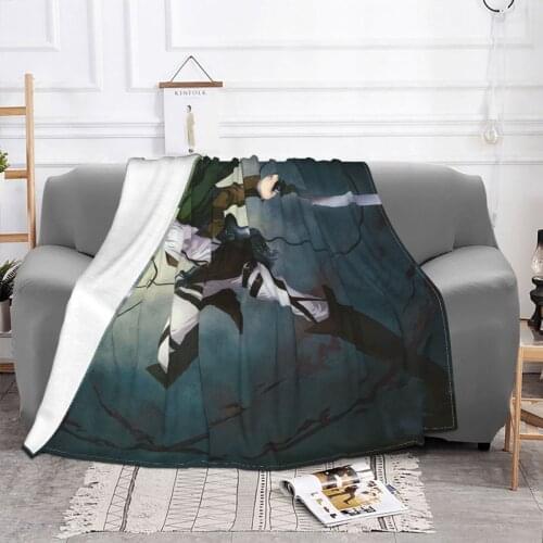 Attack On Titan Blanket Flannel Winter Anime AOT Unisex Throw Blankets for Home Car Bedspreads