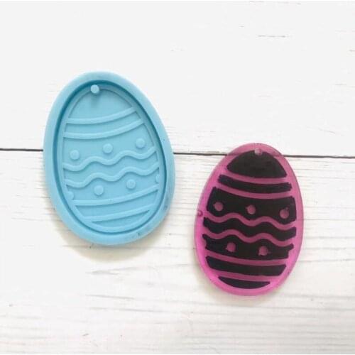 Easter Bunny Egg Dinosaur Owl Keychain Epoxy Resin Mold Jewelry Pendants Silicone Mould DIY Crafts Decorations Tool