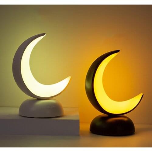 Moon Night Light Portable Desk Lamps Bedroom Bedside Desktop LED Table Lamp USB Charging Cute Baby Kids Sleeping Lamp Home Decor