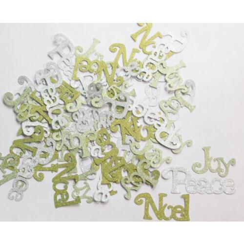 Joy Noel and Peace Christmas Party Winter Phrase Decor Decorations Die Cuts Gift Wrapping cft Table decor scrapbook Confettis