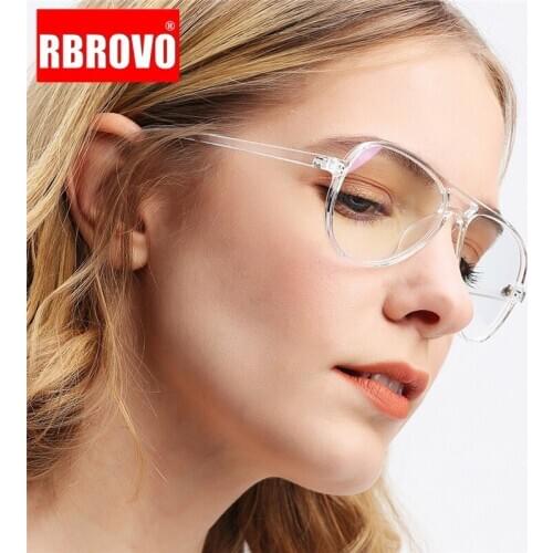 RBROVO Oversized Glasses Frame Women Luxury Brand Glasses for Women/Men Retro Eyeglasses Women Brand Lentes De Lectura Mujer