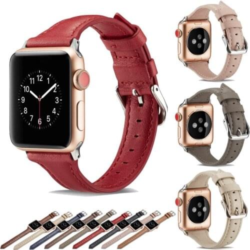 100% Cow Leather loop Bracelet Belt Band For Apple Watch 6 SE 5 4 3 2 1 38mm 40mm Watch Strap For iWatch 5 44mm 42mm Bracelet