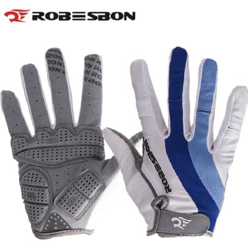 Robesbon Men Warm MTB Bicicletas Guantes Full Finger Bike Outdoors Sports Luvas Winter Autumn Bicycle Cycling Gloves