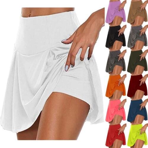 Womens High Waist Summer Shorts Skirt Athletic Workout Active Drawstring Elastic Waist Pockets Casual Sports Shorts Skirt