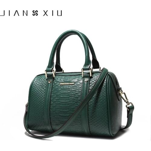 JIANXIU Brand Women Designer Handbags High Quality Genuine Leather Bags Crocodile Texture Pattern Shoulder Messenger Bag Tote