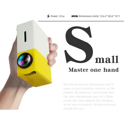 YG300 Pro LED Mini Projector 480x272 Pixels Supports 1080P HDMI USB Audio Portable Home Media Video Player