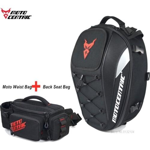 High Capacity Motorcycle Tail Bag Rear Seat Bag Motorcycle Rider Backpack Waterproof Moto Waist Bag Drop Leg Belt Hip Fanny Pack