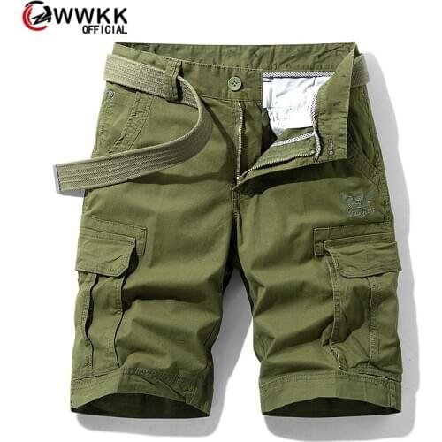 WWKK Men Shorts 2020 Fashion Beach Shorts Mens Casual Camo Camouflage Shorts Military Short Pants Male Bermuda Cargo Overalls