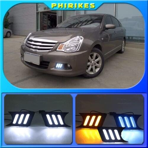 1 set LED DRL Daytime Running Light Daylight Waterproof Signal lamp For Nissan Sylphy sentra 2009-2018