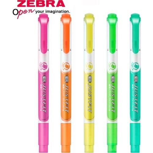 1pcs ZEBRA JUSTFIT Series Highlighter WKT17 Color Marker Thickness Double-headed Focus Student Marker