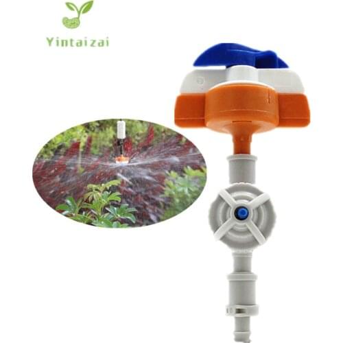 Fast Shipping 50pcs 360degree Rotary Watering Sprayer With 1/4"Barb Connector Garden Irrigation Sprinkler Rotary Micro-spinkler