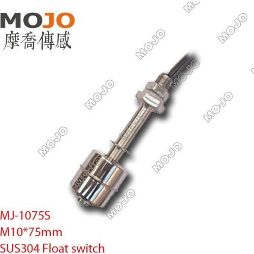2020 MJ-1075S SUS304 material float sensor with 10mm diameter 75mm length 1A1: 10W 110V 0.5A