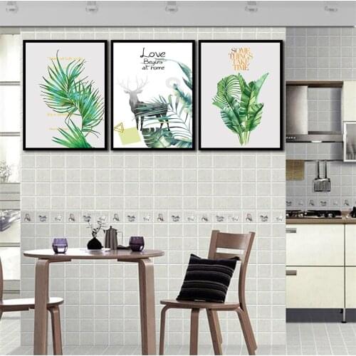 3 Pcs Elk Vegetation Canvas Painting Modern Home Decoration Living Room Bedroom Canvas Print Painting Wall Decor Picture