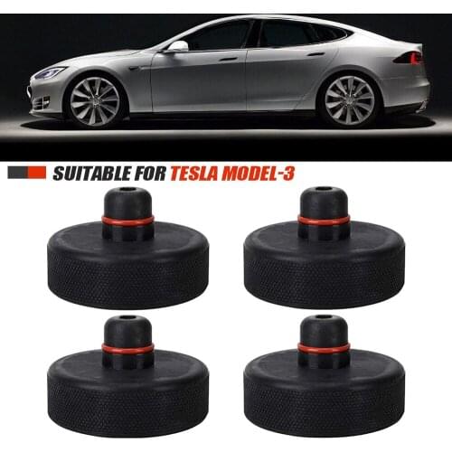 4Pcs Car Rubber Lifting Jack Pad Adapter Tool Chassis W/ Storage Case Suitable For Tesla Model 3 Model S Model X Car Accessories