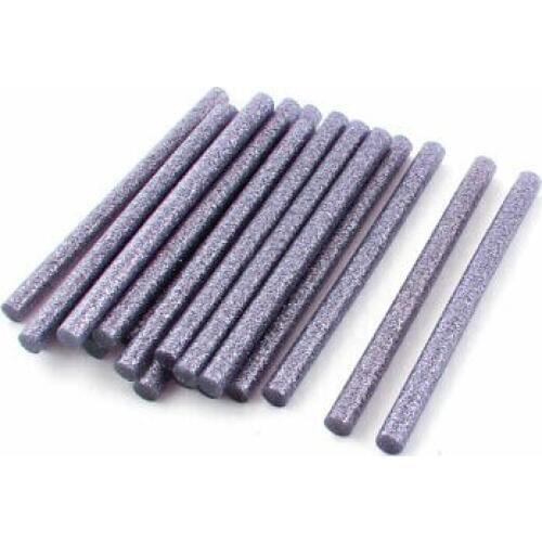 7mm Dia Light Purple Glitter Electric Hot Melt Gun Glue Sticks 100mm 20 Pcs