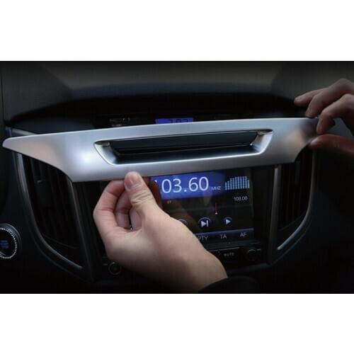 ABS Chrome For Hyundai Creta IX25 2015 2016 2017 2018 Car Accessories Interior Center Console Panel Cover Trim Car Sticker 1Pcs