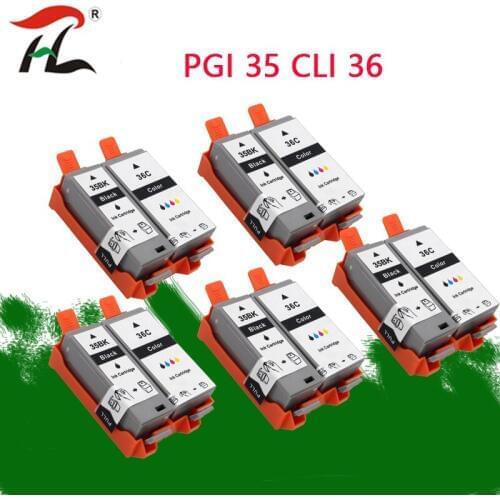 PGI-35 PGI35 PGI-35BK CLI-36 Ink Cartridges Replacement For Canon Pixma IP100B IP100 IP100 with battery Mini 260 320