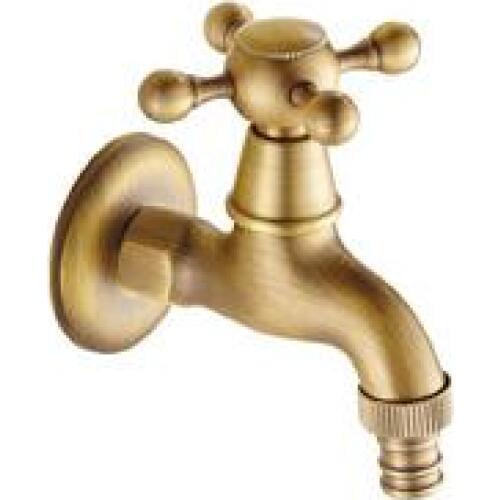 Antique Brass Finish Laundry Mop pool And Washing Machine Faucet Water Cold Tap Wall Mount Outdoor Garden Bibcock Faucet