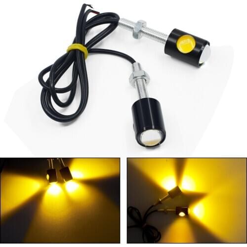 Automobile Motorcycle License Plate Electric Vehicle Refit Screw LED Double Eagle-eye Decorative Rear Brake Lamp